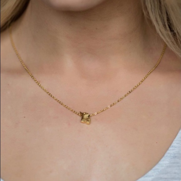 NEW Lucky Floating Elephant Pendant Necklace 14kt Gold Plated 16” to 18”… - Picture 3 of 6